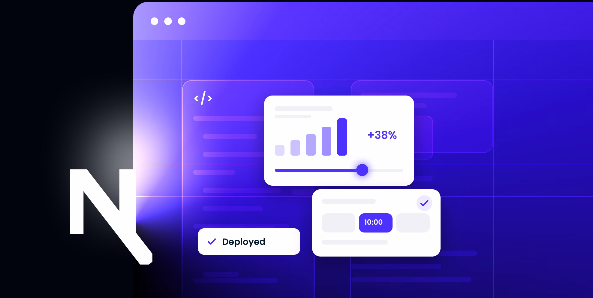 Next.js code deploying to a live page with a calculator and a booked demo slot
